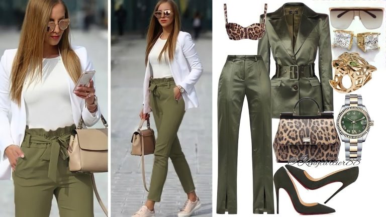 Outfits con chaleco verde militar